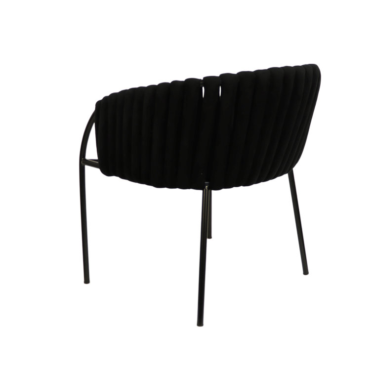 Everly Quinn Iona Velvet Metal Arm Chair Dining Chair Wayfair Canada